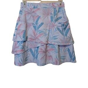Scales Women's Skort Gear Palm City Wavy Pockets Preppy Tropical UPF 30 Small